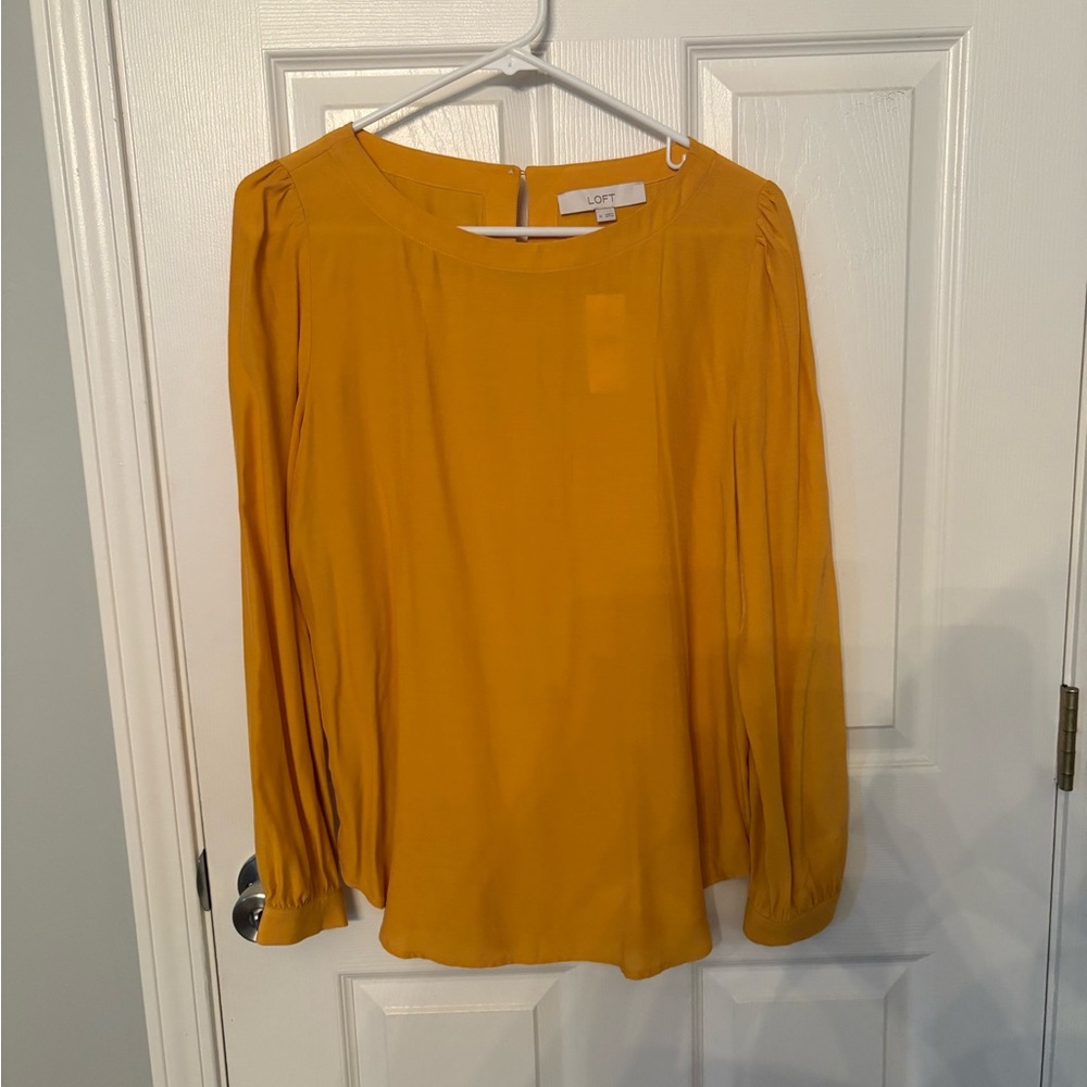 LOFT Mustard Yellow Blouse
